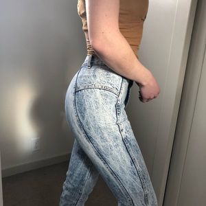 80s Vintage Acid Wash Denim Jeans